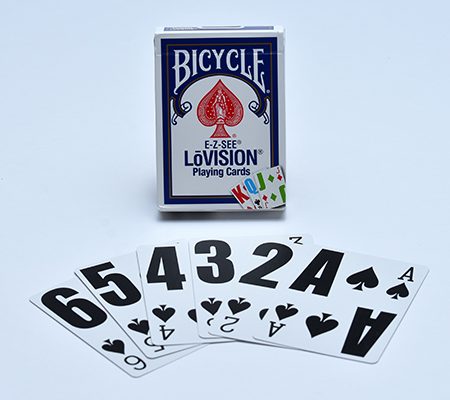 low vision deck of cards in pack