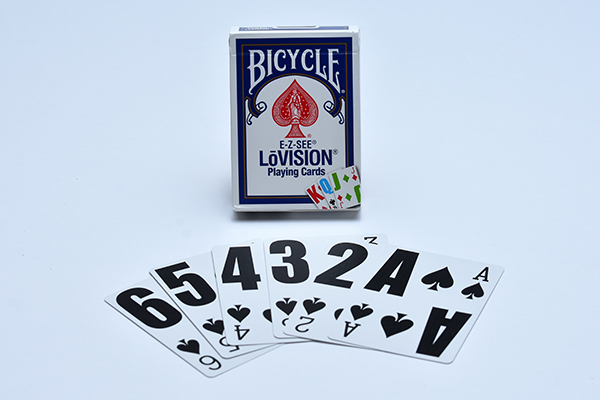 low vision deck of cards in pack