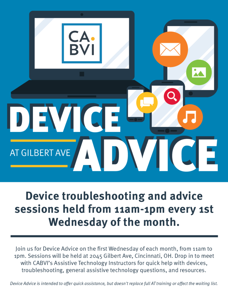 CABVI Device Advice flyer