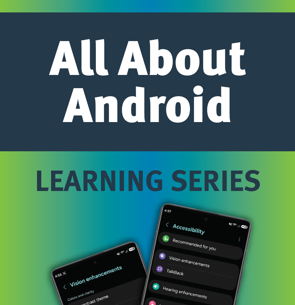 All About Android text on a gradient green to blue background with two Android phones
